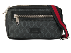 Belt Bag, Canvas, GG Print, Black, 474293, 3*